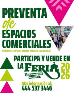FENAPO 2026 INICIA PREVENTA DE ESPACIOS COMERCIALES
• El Patronato de la Feria N…