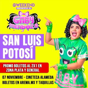 Promo 2X1 en Zona Plata y General
Gaby Mendoza llega este Viernes a San Luis Po…