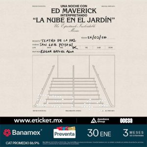 Una noche con Ed Maverick

El artista interpretará “La Nube en el Jardín” en un…