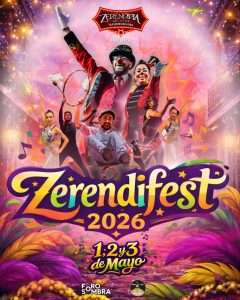 Algo histórico viene a Zerendifest 2026…

 1, 2 y 3 de mayo

Tres días de espec…